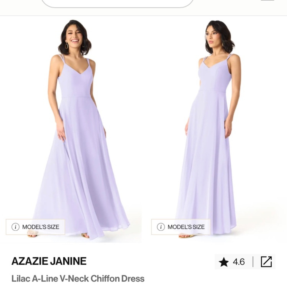 Azazie Janine Lilac Bridesmaid Dress